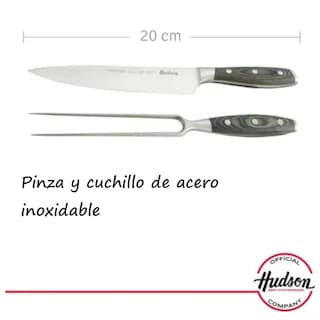 Foto 2 | Cuchillo Y Trinche Asador Hudson Mango Madera 20cm Inoxidable