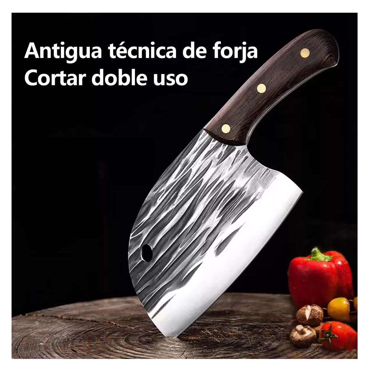 Foto 4 | Cuchillo De Corte Pesado De Hueso Cuchillo De Carnicero Negro