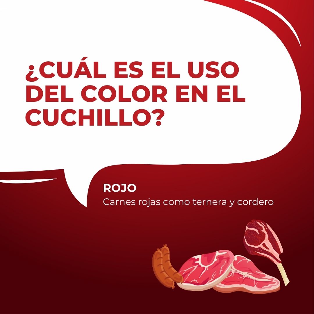 Foto 8 pulgar | Cuchillo Chef Rojo 12'' Shorbull