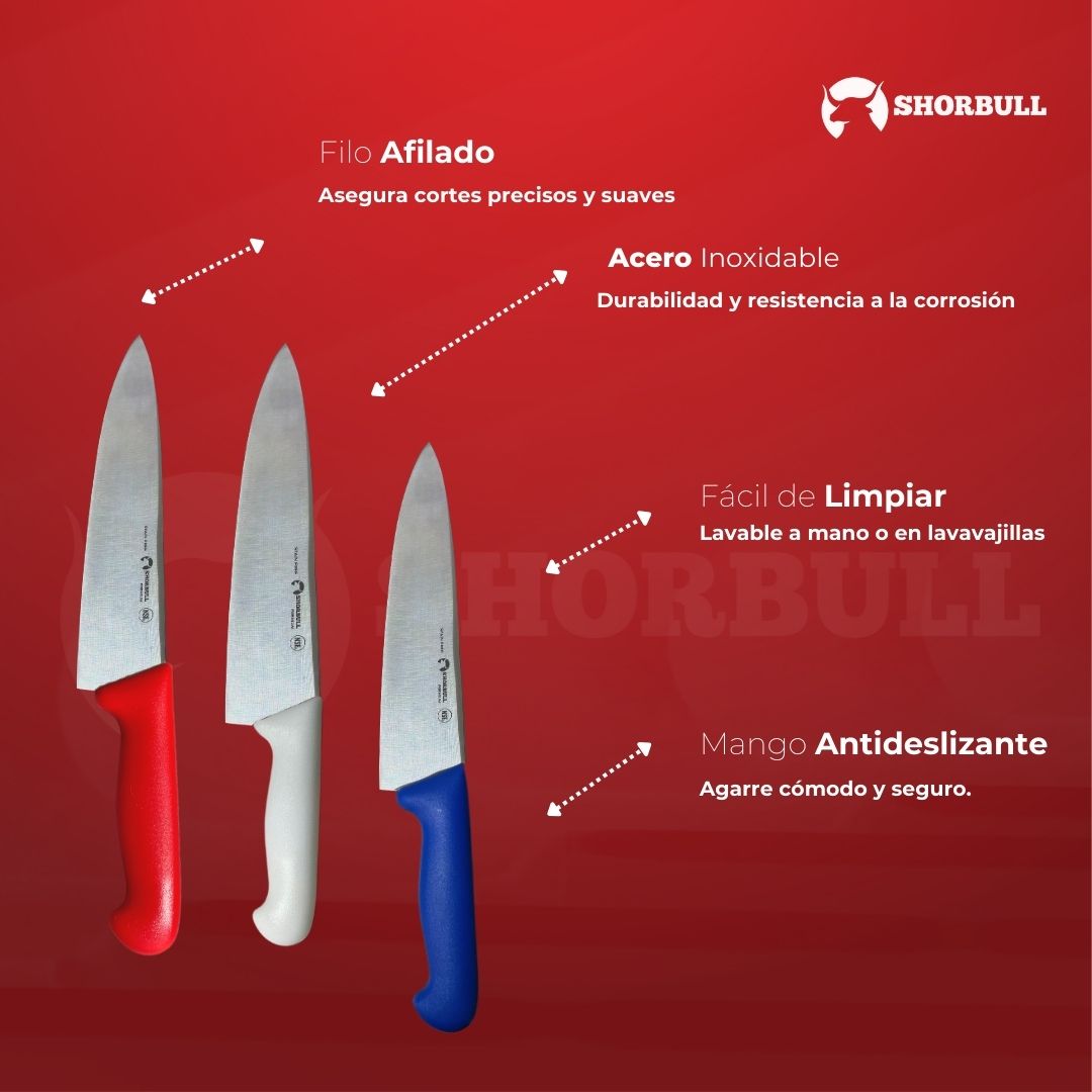 Foto 3 pulgar | Kit Cuchillo Chef 8'' Multicolor Shorbull