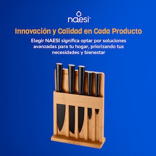 Foto 4 | Juego De Cuchillos De Cocina 6 Piezas Naesi 403 Negro