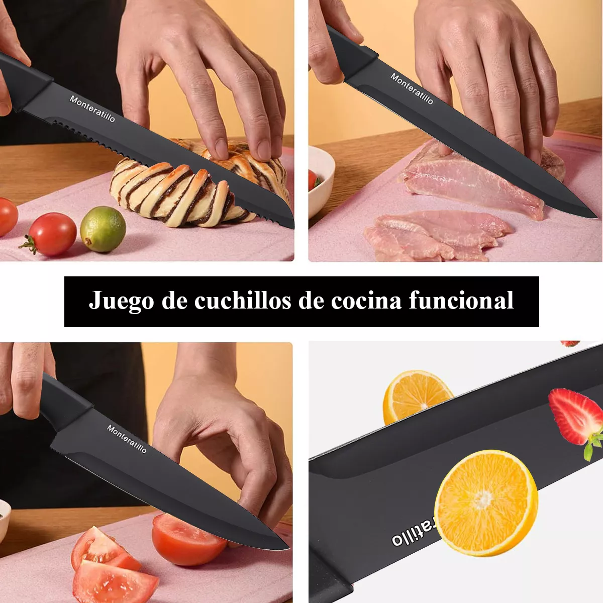 Foto 6 pulgar | Set: Cuchillos Y Utensilios De Cocina 39 Pzas Negro
