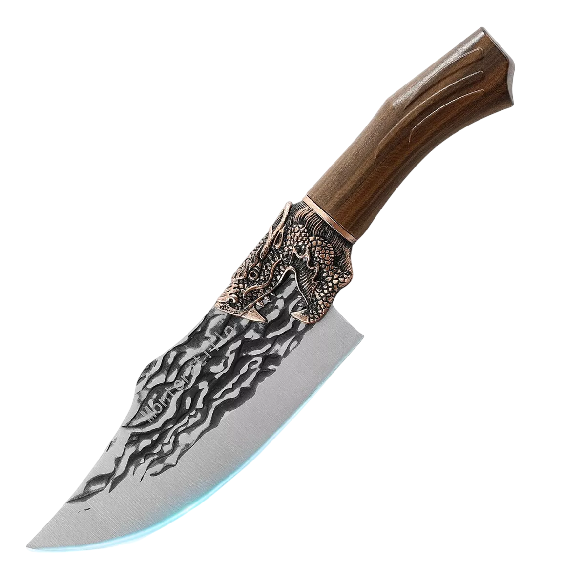 Cuchillo De Cocina Profesional Forjado Con Cuchillo De Chef Marrón