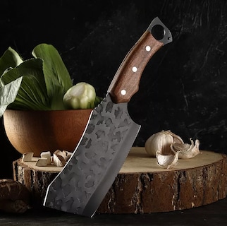 Foto 2 | Cuchillo De Chef De Cocina Profesional Forjado A Mano Negro Cafe