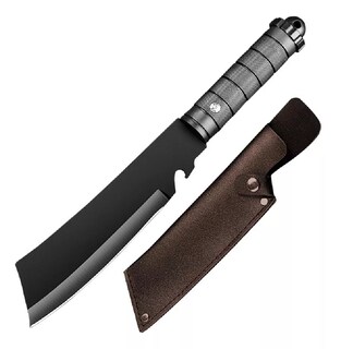 Foto 1 | Cuchillo Táctico Militar Portátil Negro De Supervivencia Negro Cafe