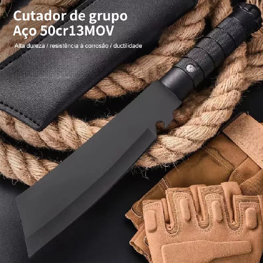 Foto 3 pulgar | Cuchillo Táctico Militar Portátil Negro De Supervivencia Negro Cafe