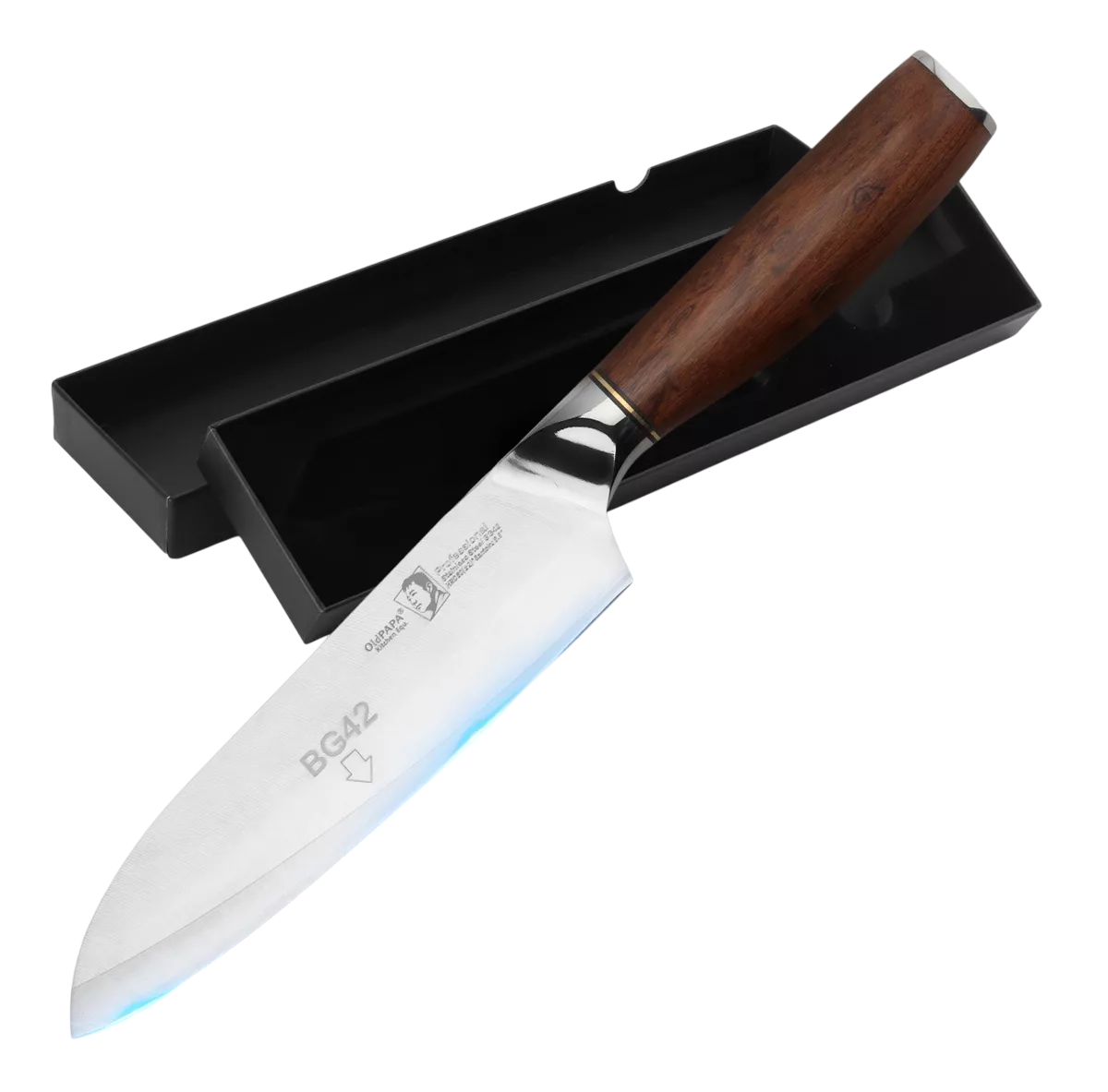 Cuchillo De Cocina De 8 Pulgadas, Cuchillo De Chef Profesio Marrón Claro