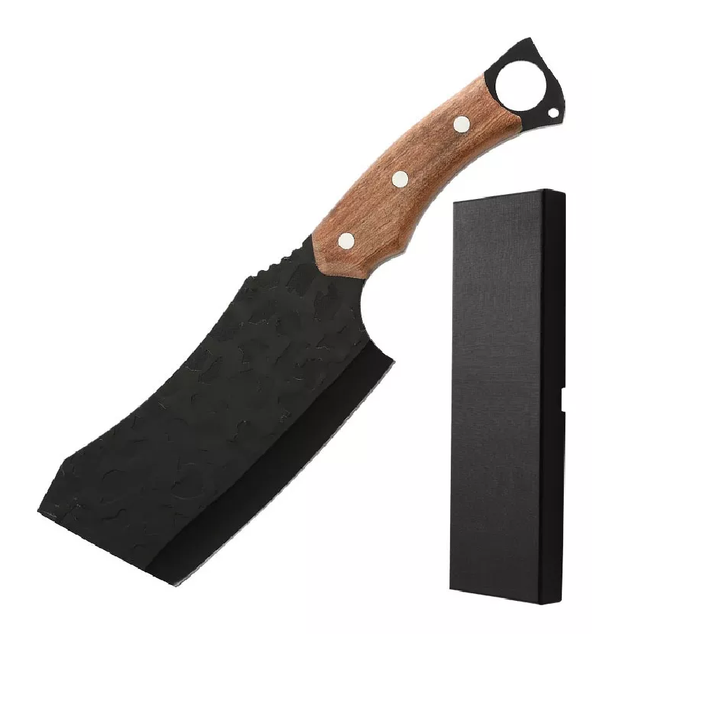 Cuchillo De Chef De Cocina Profesional Forjado A Mano Negro Cafe