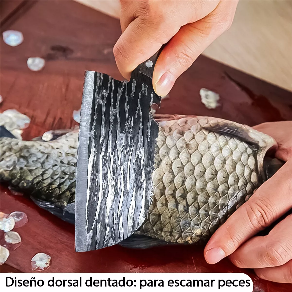 Foto 6 pulgar | Cuchillo De Chef Forjado A Mano Acero Cuchillos De Cocina