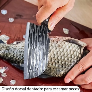 Foto 5 | Cuchillo De Chef Forjado A Mano Acero Cuchillos De Cocina
