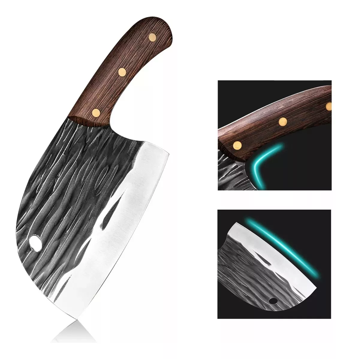Foto 4 | Cuchillo De Corte Pesado De Hueso Cuchillo De Carnicero Negro