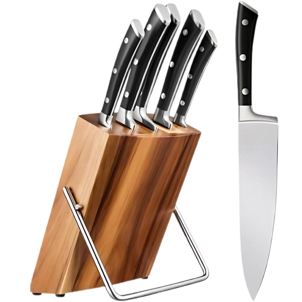Foto 1 | Set De Cuchillos En Bloque Acero Inox Aicok Kf-f8004-6