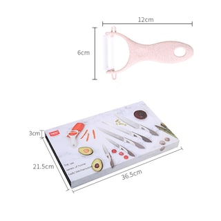 Foto 4 | Set De Cuchillos 6 Piezas Con Pelador, Mango Ergonómico Rosa