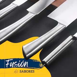 Foto 4 | Cuchillos Para Cocina Ecomlab Profesionales Acero Inoxidable