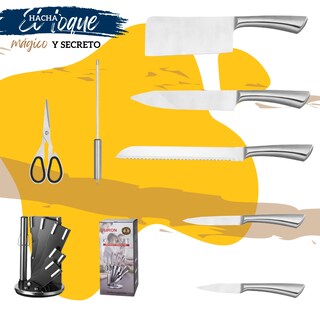 Foto 6 | Cuchillos Para Cocina Ecomlab Profesionales Acero Inoxidable