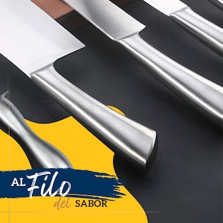Foto 4 | Juego De Cuchillos Para Cocina Ecomlab De Acero Inoxidable