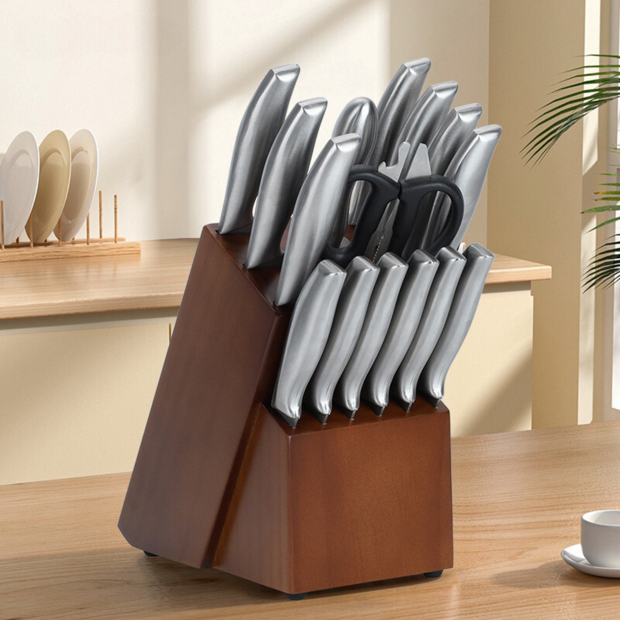 Foto 7 | Juego De Cuchillos Para Cocina Ecomlab De Acero Inoxidable