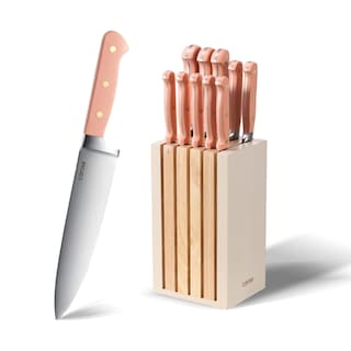 Foto 1 | Juego De Cuchillos Carote 11 Piezas Con Bloque De Acero Inoxidable Rosa - Venta Internacional.