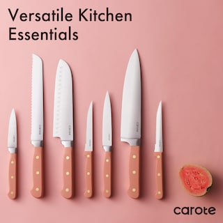 Foto 5 | Juego De Cuchillos Carote 11 Piezas Con Bloque De Acero Inoxidable Rosa - Venta Internacional.