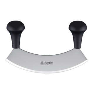 Foto 1 | Cuchillo Para Picar Triangular De Acero Inoxidable De 18 Cm Con Mango De Madera De Haya - Venta Internacional.