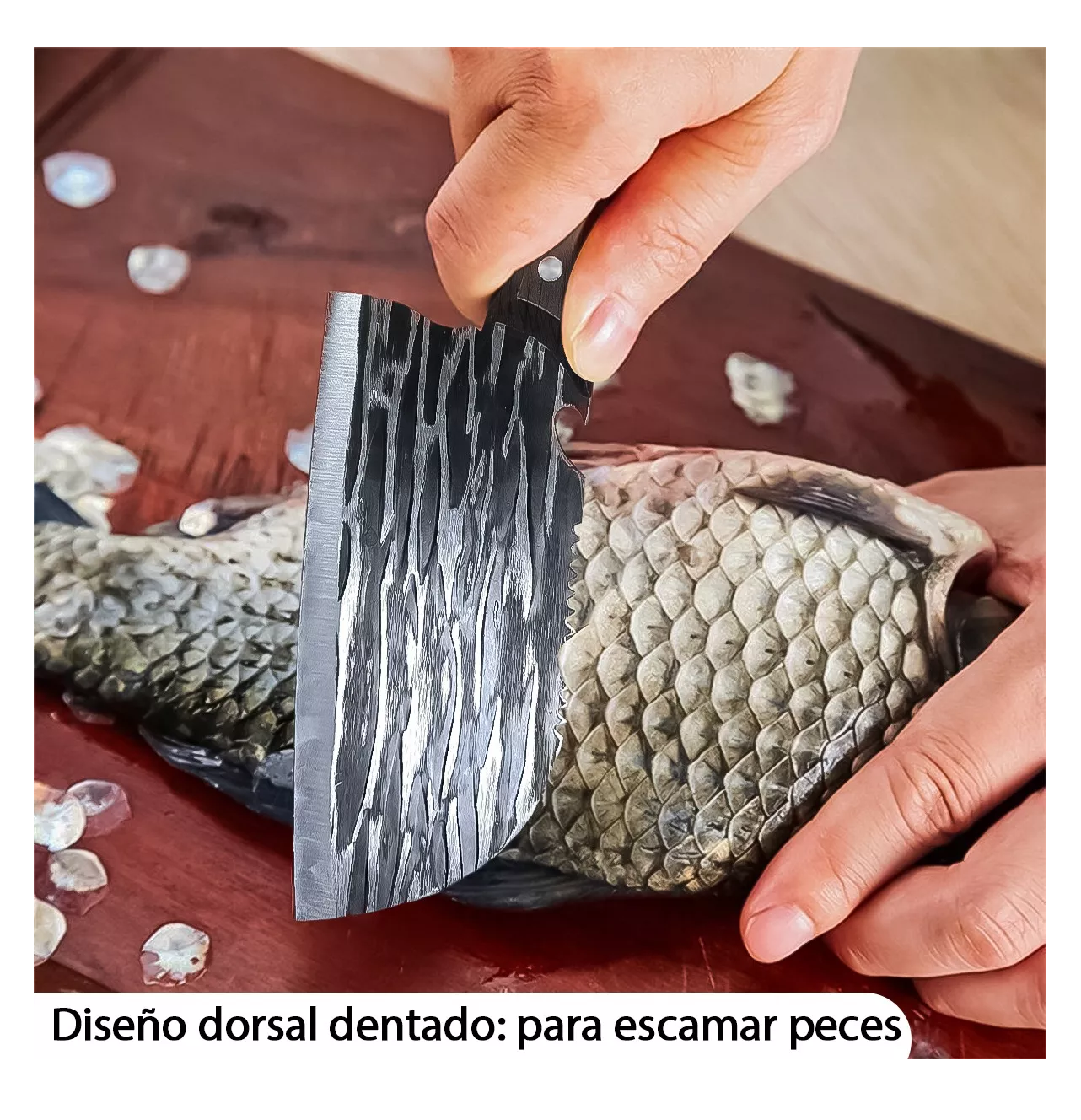 Foto 5 pulgar | Cuchillo De Chef Forjado A Mano Acero Cuchillos De Cocina
