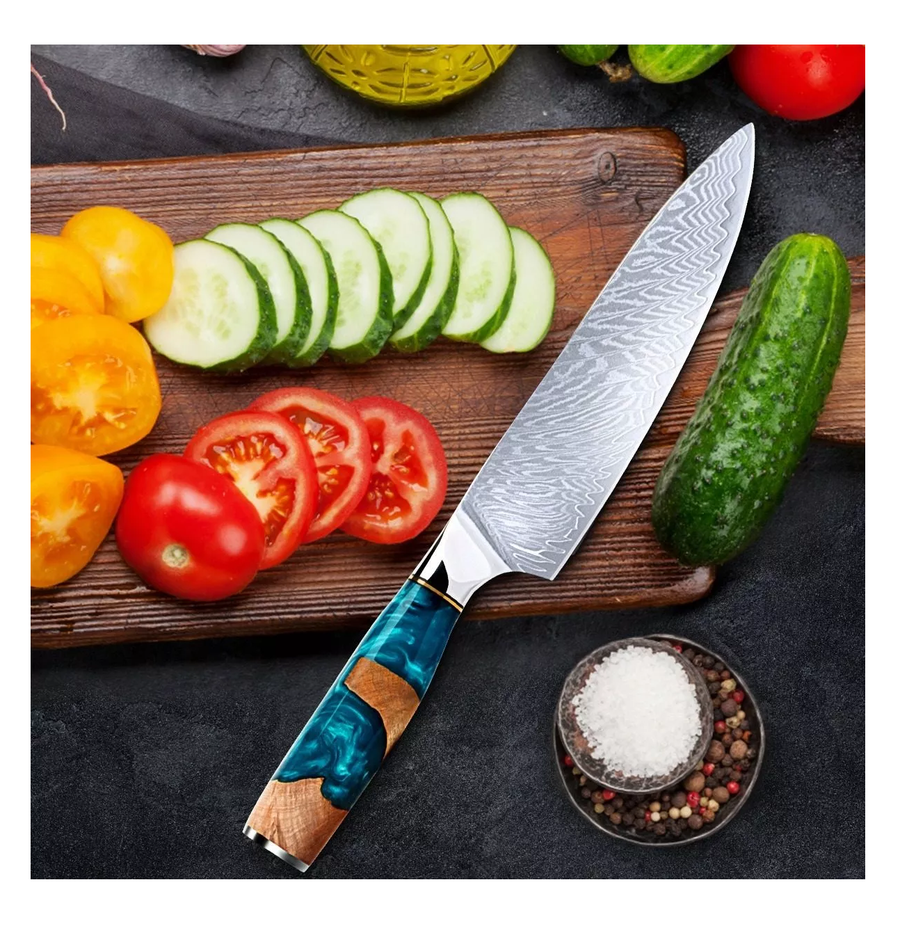 Foto 6 pulgar | Cuchillo De Cocina Profesional Color Plateado