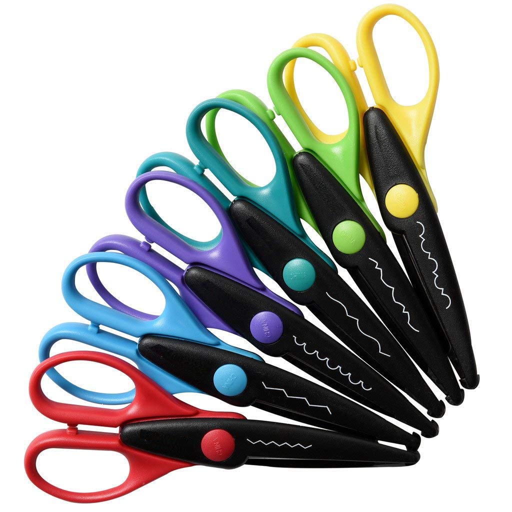 Set De Tijeras Zink 6 Con Bordes Decorativos Coloridos Para Proyectos Fotográficos - Venta Internacional.