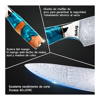 Foto 2 | Cuchillo De Cocina Profesional, Belug Color Plateado
