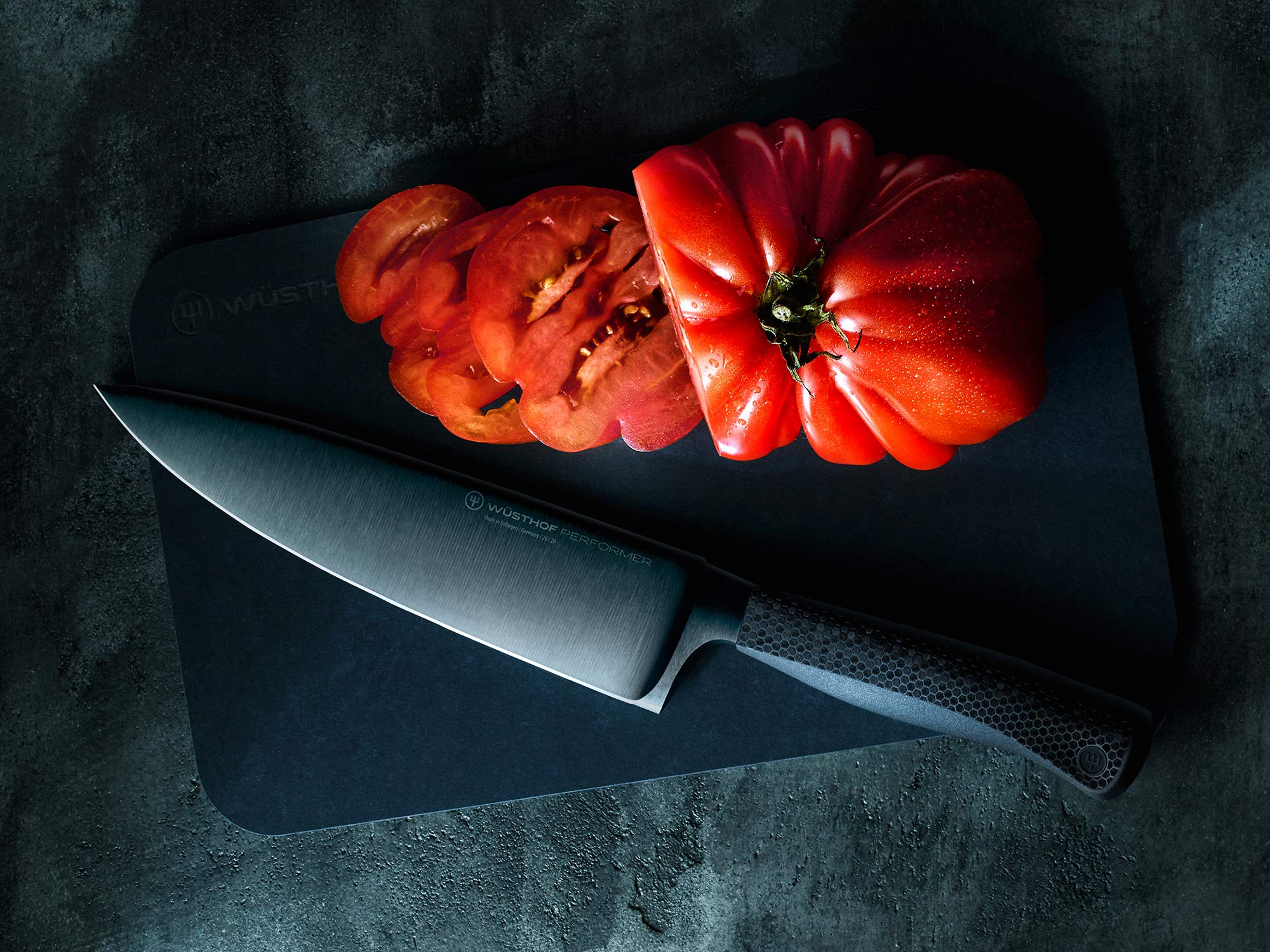Foto 6 | Cuchillo De Chef Wüsthof Performer 8 Negro De Acero Inoxidable - Venta Internacional.