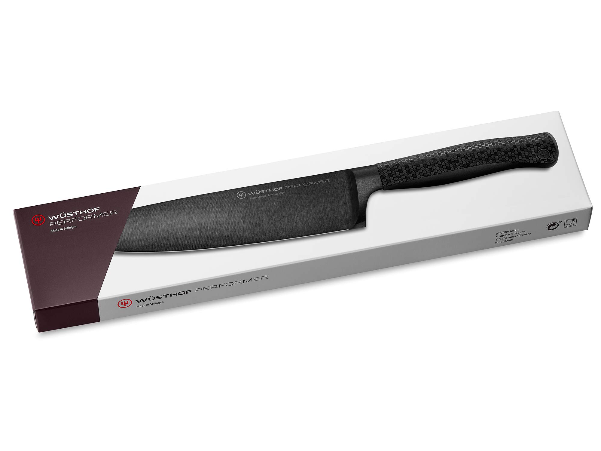 Foto 8 pulgar | Cuchillo De Chef Wüsthof Performer 8 Negro De Acero Inoxidable - Venta Internacional.