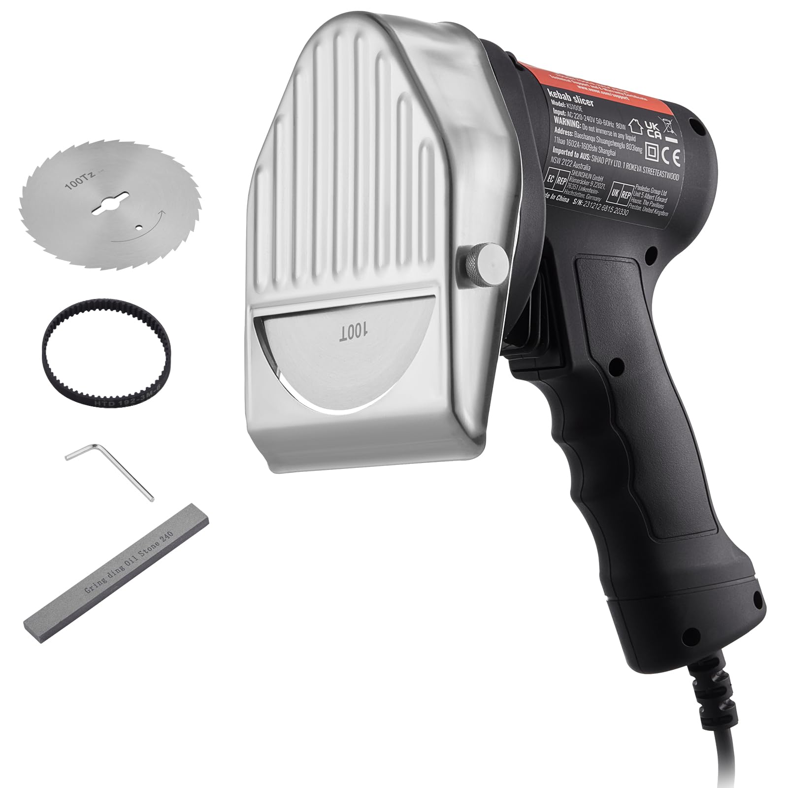 Foto 2 pulgar | Cuchillo Shawarma Eléctrico Vevor 80w Professional 2 Cuchillas - Venta Internacional.