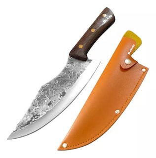 Foto 1 | Cuchillo Chef De Cocina Profesional De Acero Forjado A Mano, Belug Café Naranja Estuche