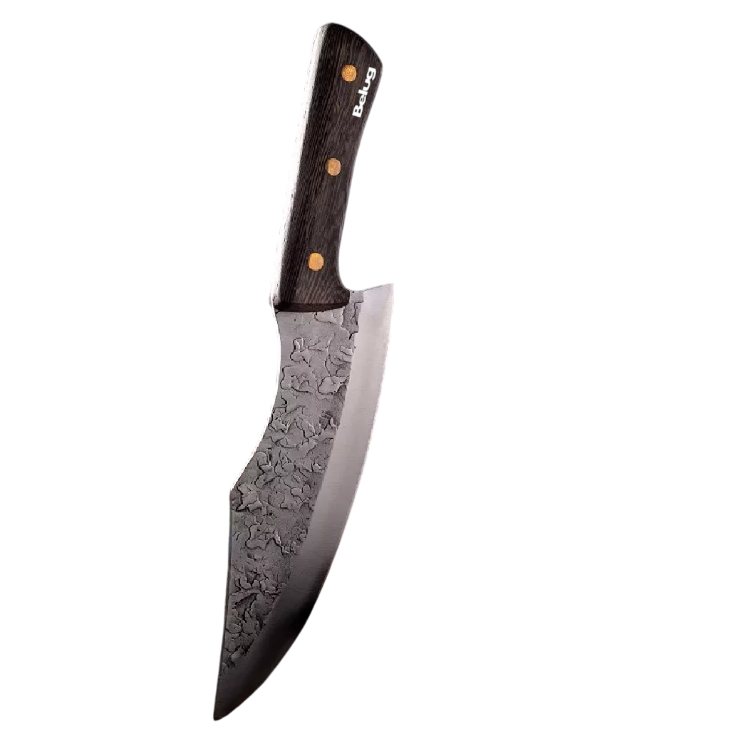 Foto 4 pulgar | Cuchillo Chef De Cocina Profesional De Acero Forjado A Mano, Belug Café Naranja Estuche
