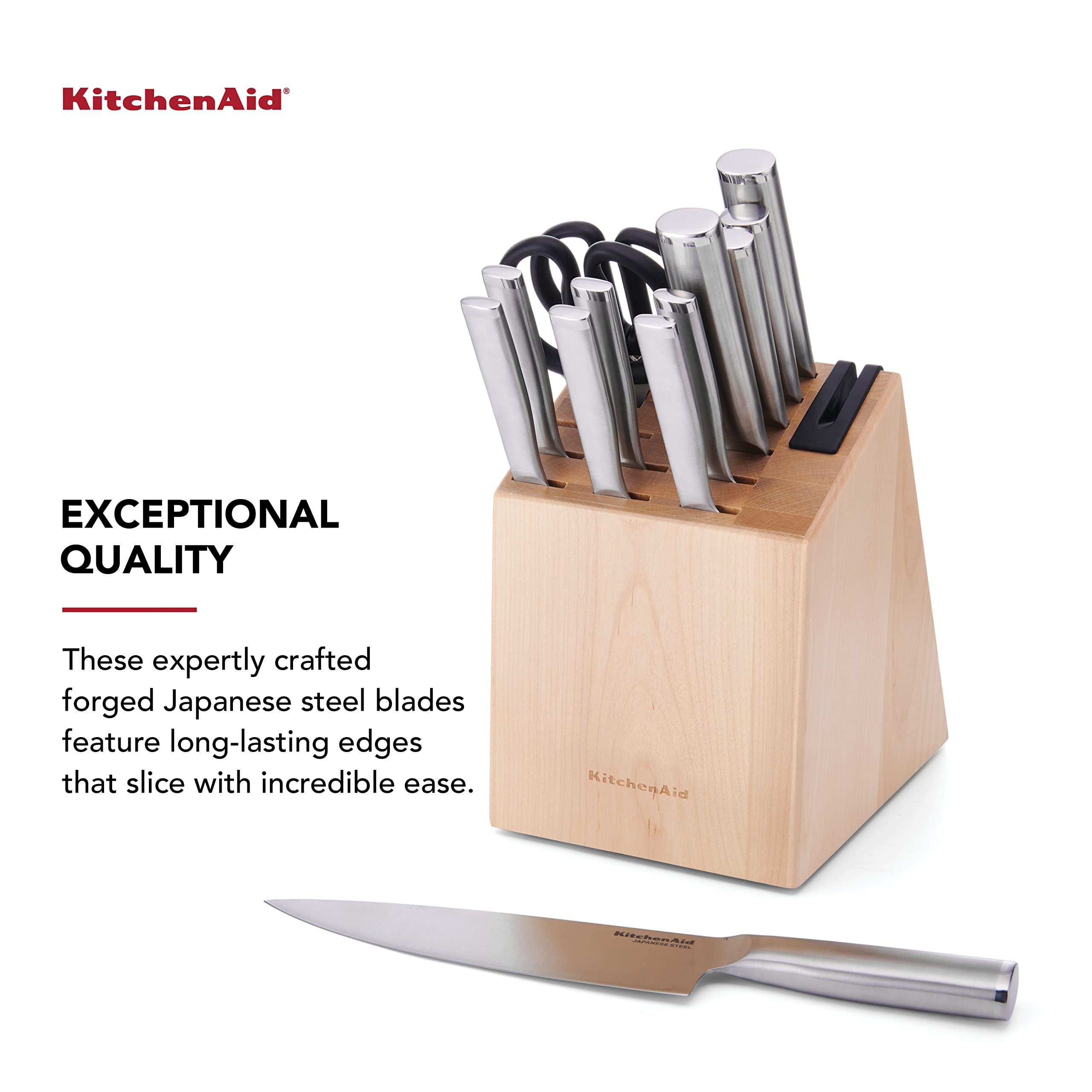 Foto 5 pulgar | Juego De Cuchillos Kitchenaid Gourmet De 14 Piezas De Acero Inoxidable Forjado - Venta Internacional.