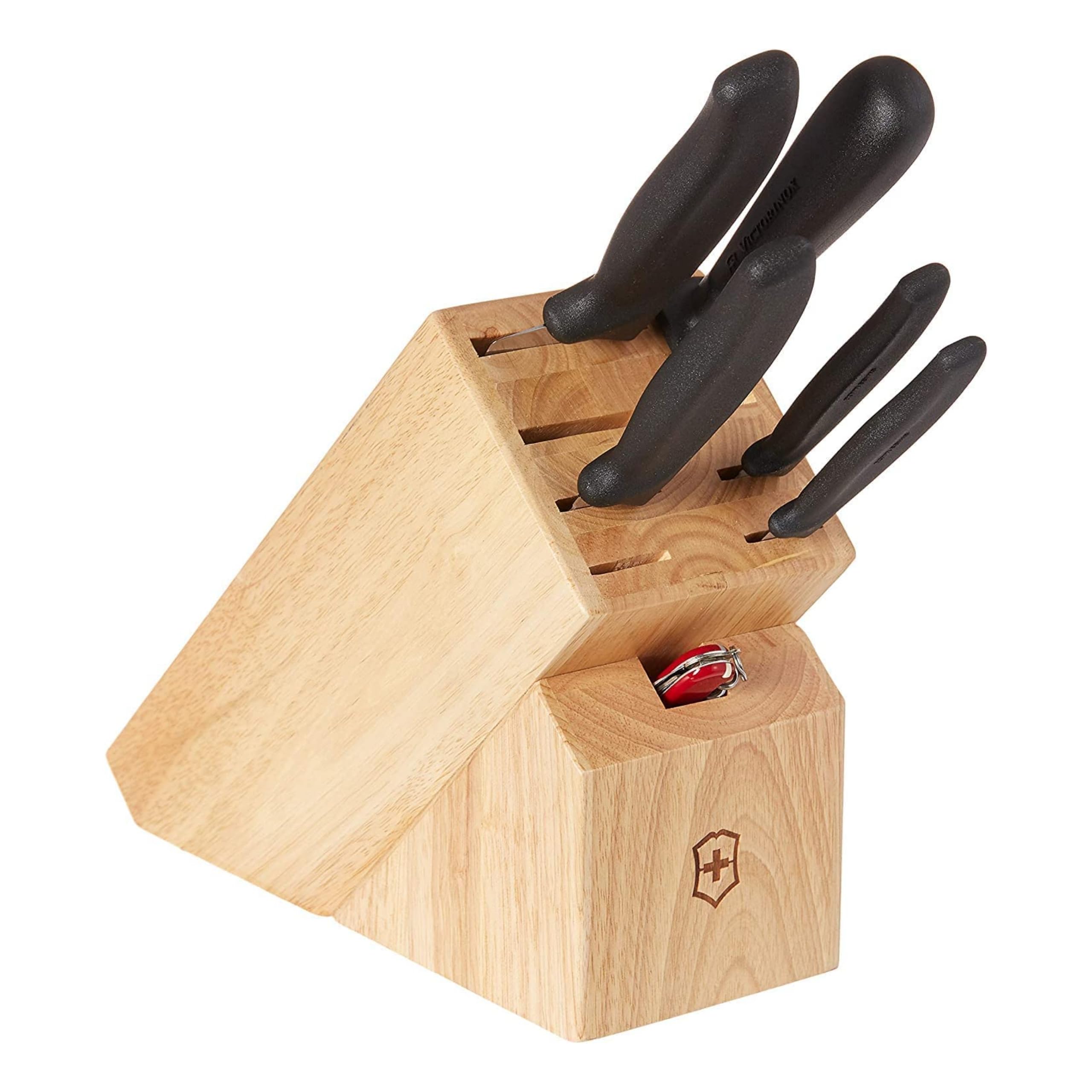 Juego De Bloques De Cuchillos Victorinox Swiss Classic De 7 Piezas, Color Negro - Venta Internacional.