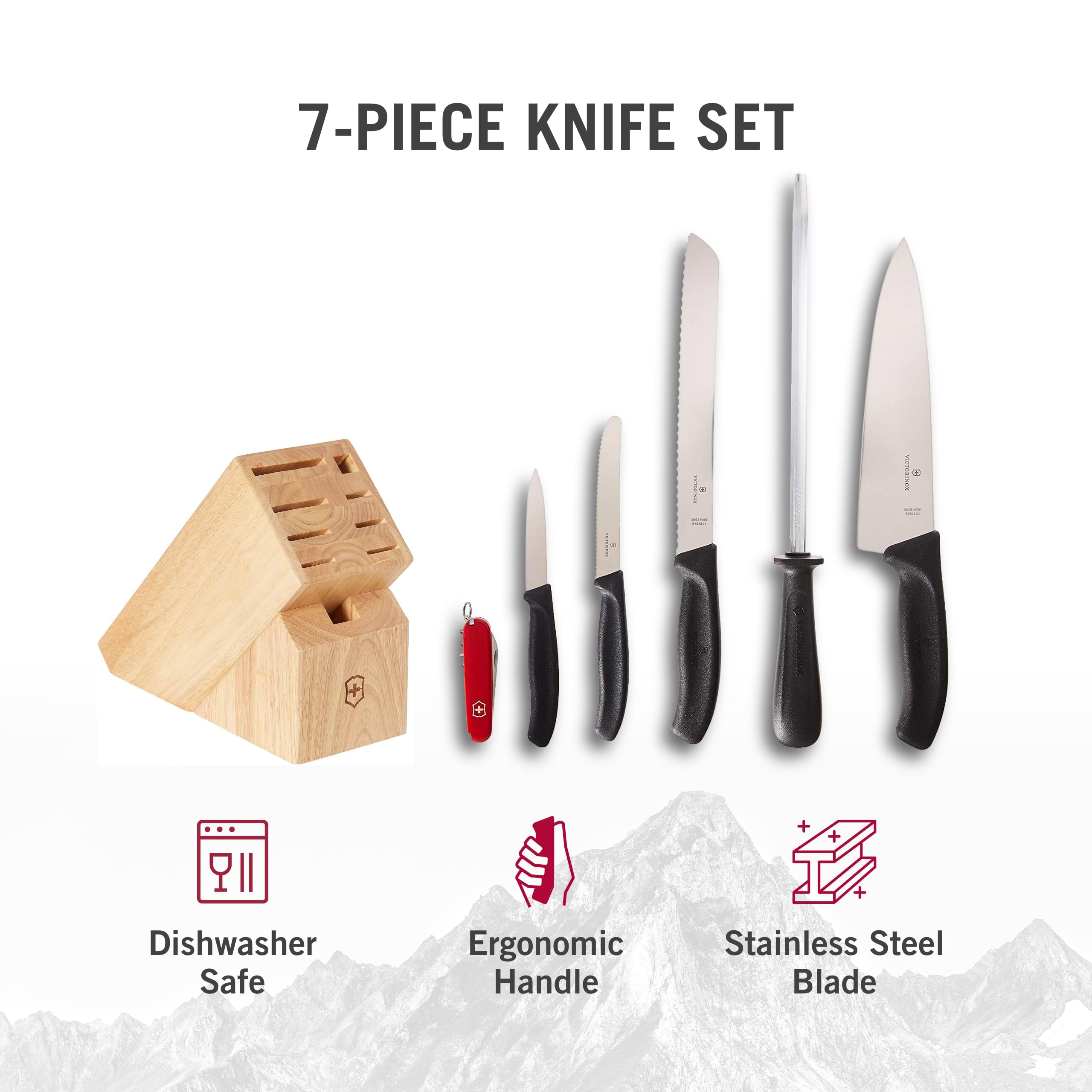 Foto 5 pulgar | Juego De Bloques De Cuchillos Victorinox Swiss Classic De 7 Piezas, Color Negro - Venta Internacional.