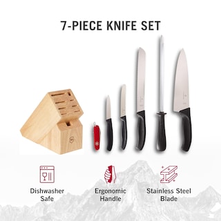 Foto 4 | Juego De Bloques De Cuchillos Victorinox Swiss Classic De 7 Piezas, Color Negro - Venta Internacional.