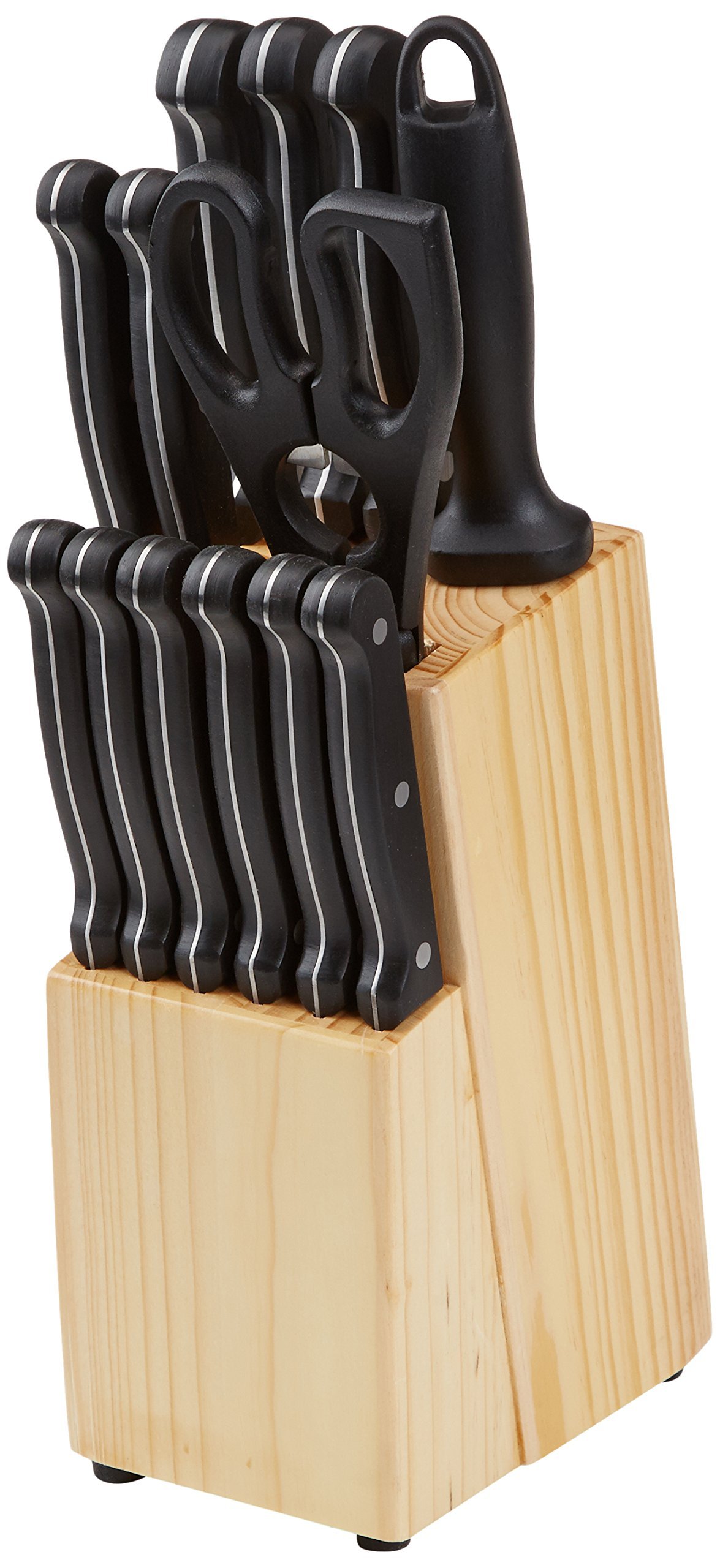 Foto 5 pulgar | Juego De Cuchillos Amazon Basics De Acero Inoxidable Con Alto Contenido De Carbono, 14 Piezas - Venta Internacional.