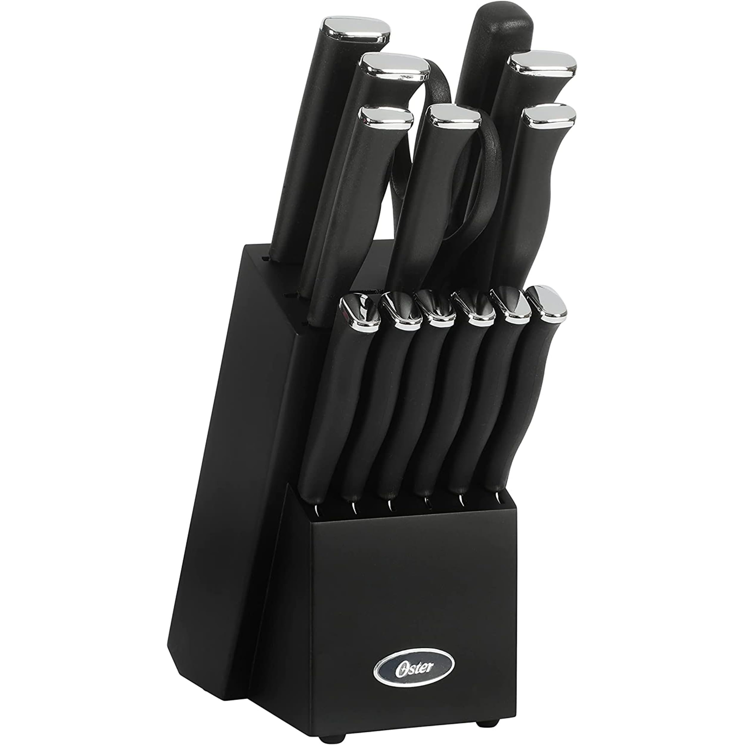 Juego De Bloques De Cuchillos Para Cubiertos Oster Langmore, 15 Piezas, Acero Inoxidable - Venta Internacional.