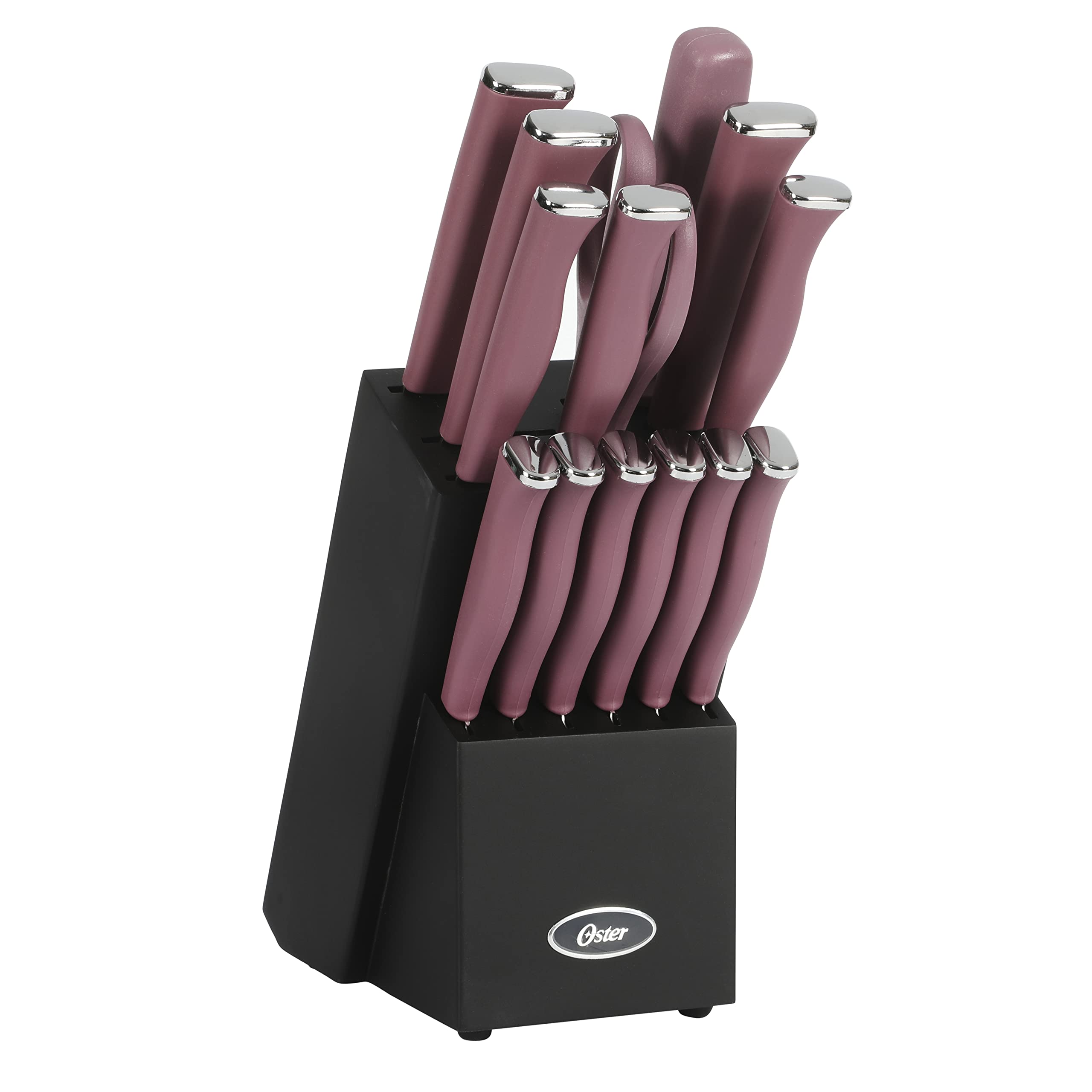 Juego De Bloques De Cuchillos Para Cubiertos Oster Langmore, 15 Piezas, Acero Inoxidable - Venta Internacional.