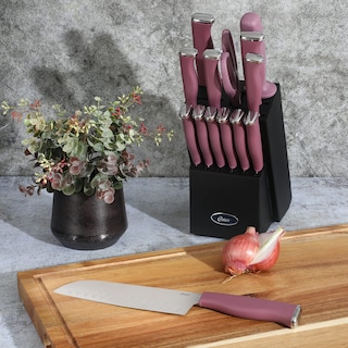 Foto 2 | Juego De Bloques De Cuchillos Para Cubiertos Oster Langmore, 15 Piezas, Acero Inoxidable - Venta Internacional.