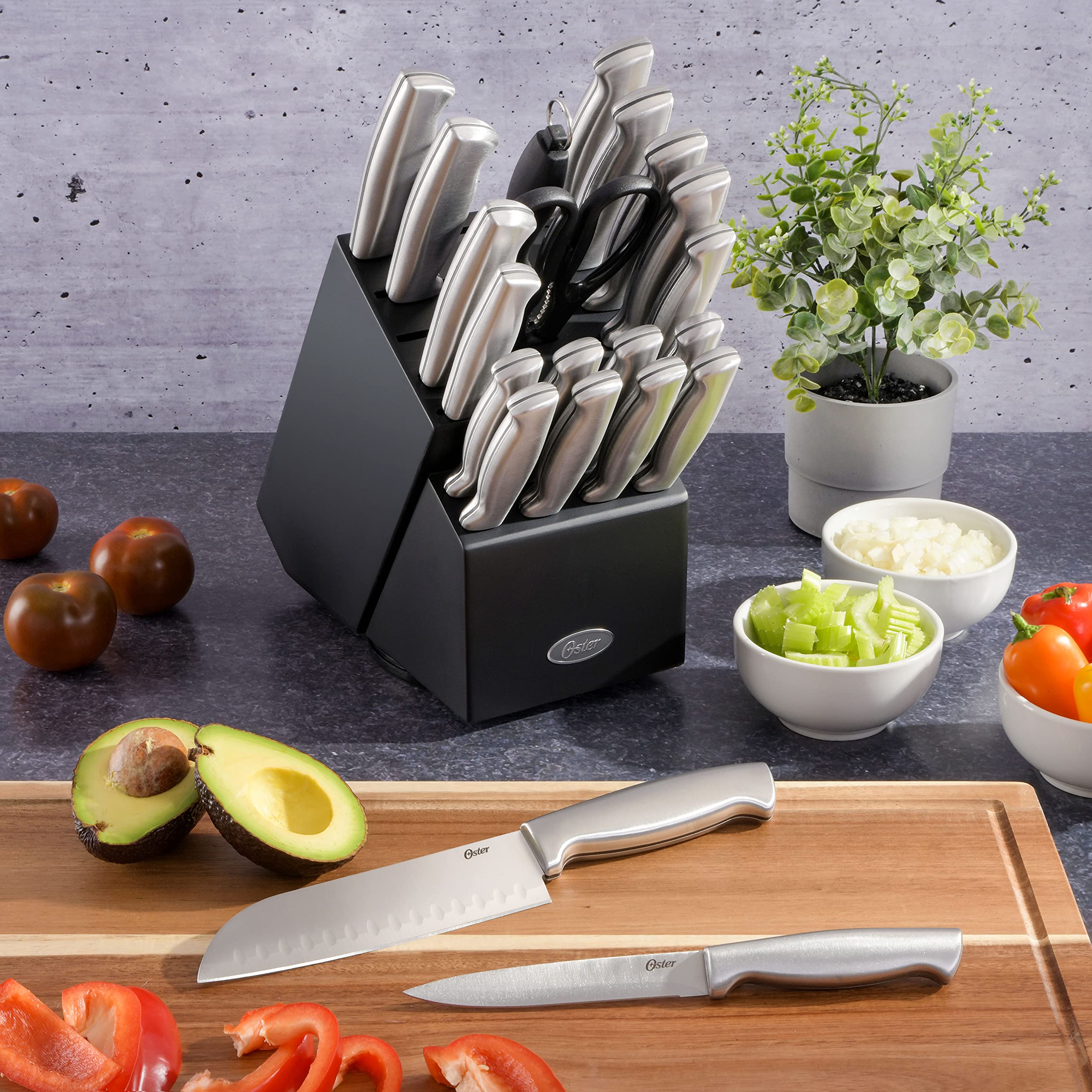 Foto 2 | Juego De Cuchillos Y Cubiertos Oster Baldwyn Con Alto Contenido De Carbono, 22 Piezas - Venta Internacional.
