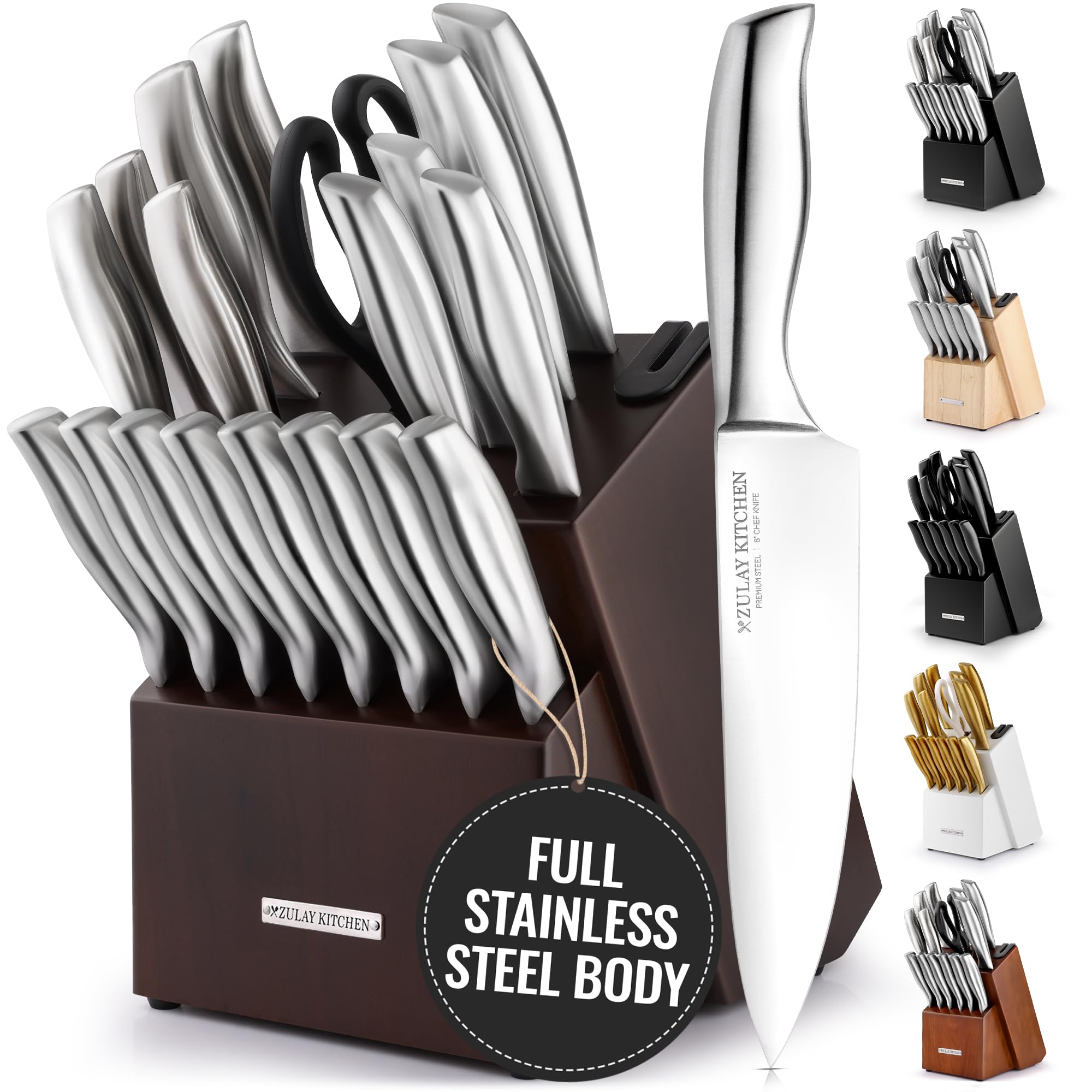 Juego De Cuchillos Zulay De Acero Inoxidable De Alta Calidad, 20 Piezas - Venta Internacional.