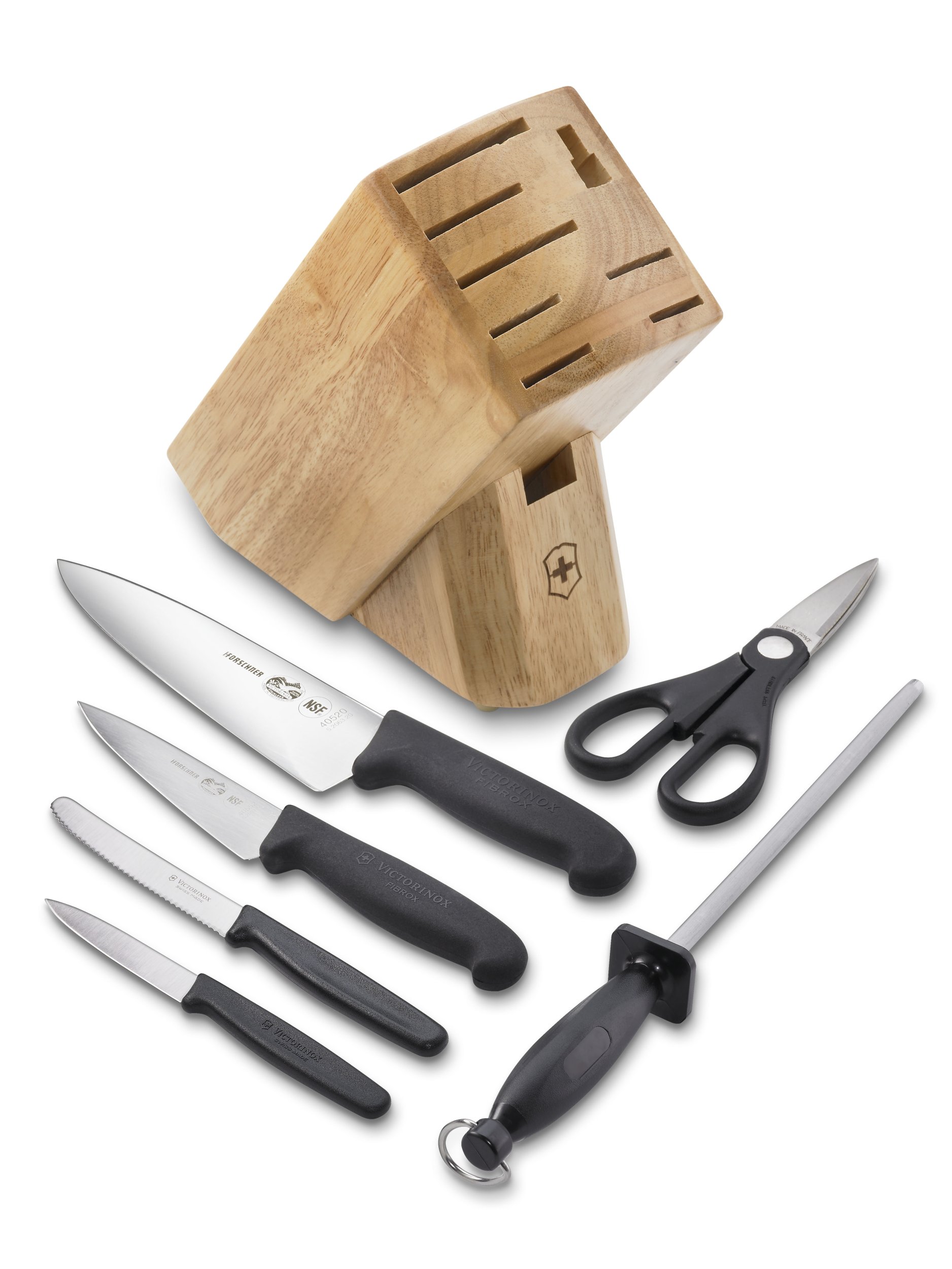Juego De Bloques Para Cubiertos Victorinox Fibrox Pro, 7 Piezas - Venta Internacional.