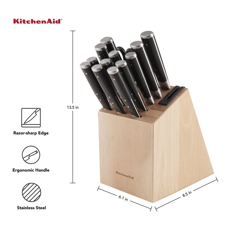 Foto 7 pulgar | Juego De Bloques De Cuchillos Kitchenaid Gourmet Con Triple Remache Forjado, 14 Piezas - Venta Internacional.
