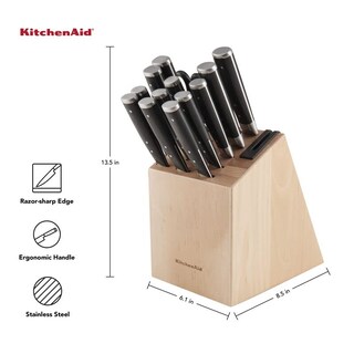 Foto 6 | Juego De Bloques De Cuchillos Kitchenaid Gourmet Con Triple Remache Forjado, 14 Piezas - Venta Internacional.