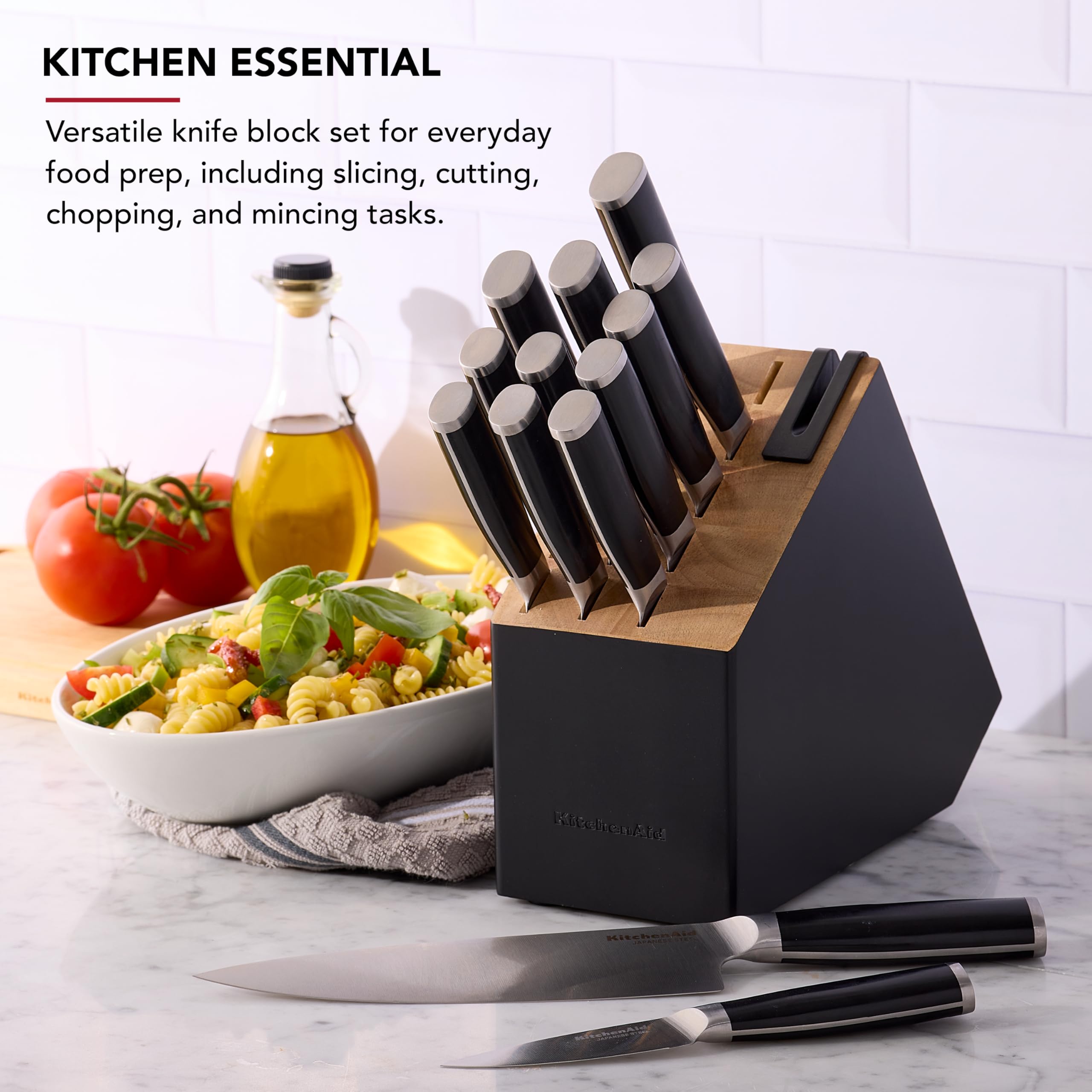 Foto 2 | Juego De Bloques De Cuchillos Kitchenaid Gourmet De Acero Inoxidable De 14 Piezas - Venta Internacional.