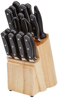 Foto 6 | Juego De Bloques De Cuchillos Amazon Basics De Acero Inoxidable De Primera Calidad, 18 Piezas - Venta Internacional.