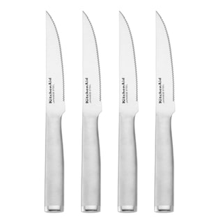Foto 1 | Juego De Cuchillos Para Carne Kitchenaid Gourmet Forged 4 Piezas De Acero Inoxidable - Venta Internacional.