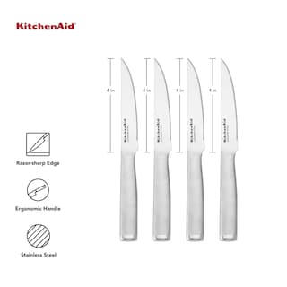Foto 5 | Juego De Cuchillos Para Carne Kitchenaid Gourmet Forged 4 Piezas De Acero Inoxidable - Venta Internacional.